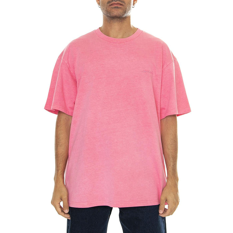 S/S Duster Script T-Shirt Charm Pink garment dyed - Maglietta Girocollo Uomo Rosa I033622.29PGD  CARHARTT WIP 