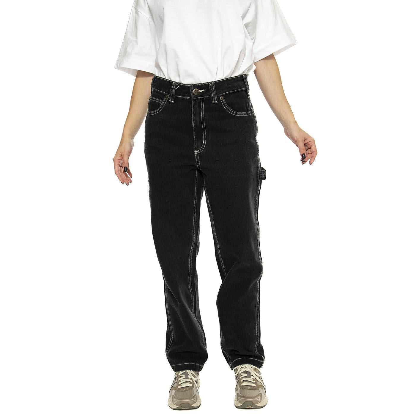 Ellendale Denim Black Wash - Pantaloni Denim Jeans Donna Neri DK0A4XEKJ791  DICKIES 