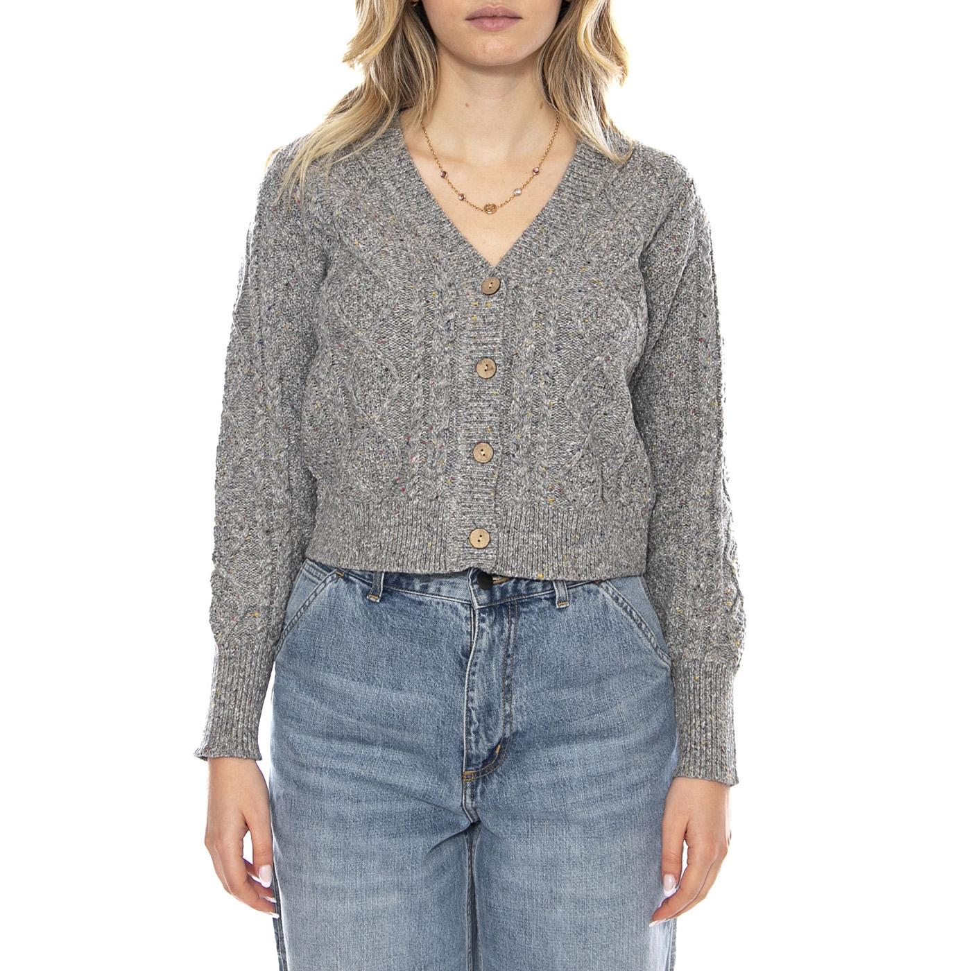 MD M Knitted Cardigans 142 Medium - Cardigan Donna Grigio 3.51.436.56 . MD'M 