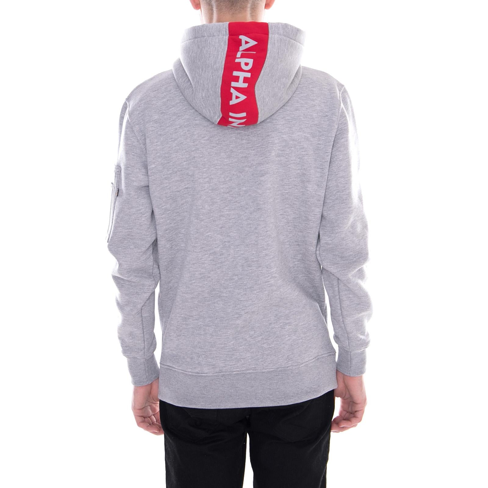 Hoody Heather Melange Grey 178314-17  ALPHA INDUSTRIES 