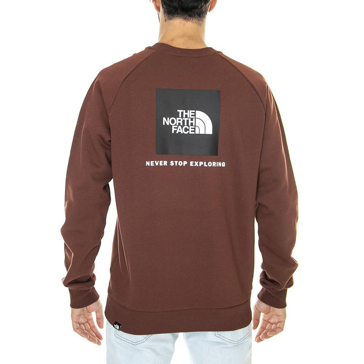 M Raglan Redbox Crew New Dark Oak - Felpa Girocollo Uomo Marrone NF0A4SZ96S21  THE NORTH FACE 