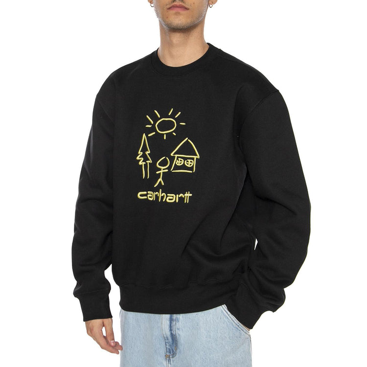 Masterpiece Sweat Black / Fandoghi - Felpa Uomo Nera I035199.33NXX  CARHARTT WIP 