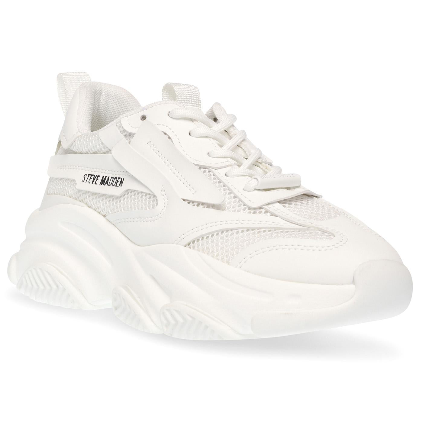 Possession White - Scarpe Stringate Profilo Basso Donna Bianche SMPPOSSESSION-WHI  STEVE MADDEN 
