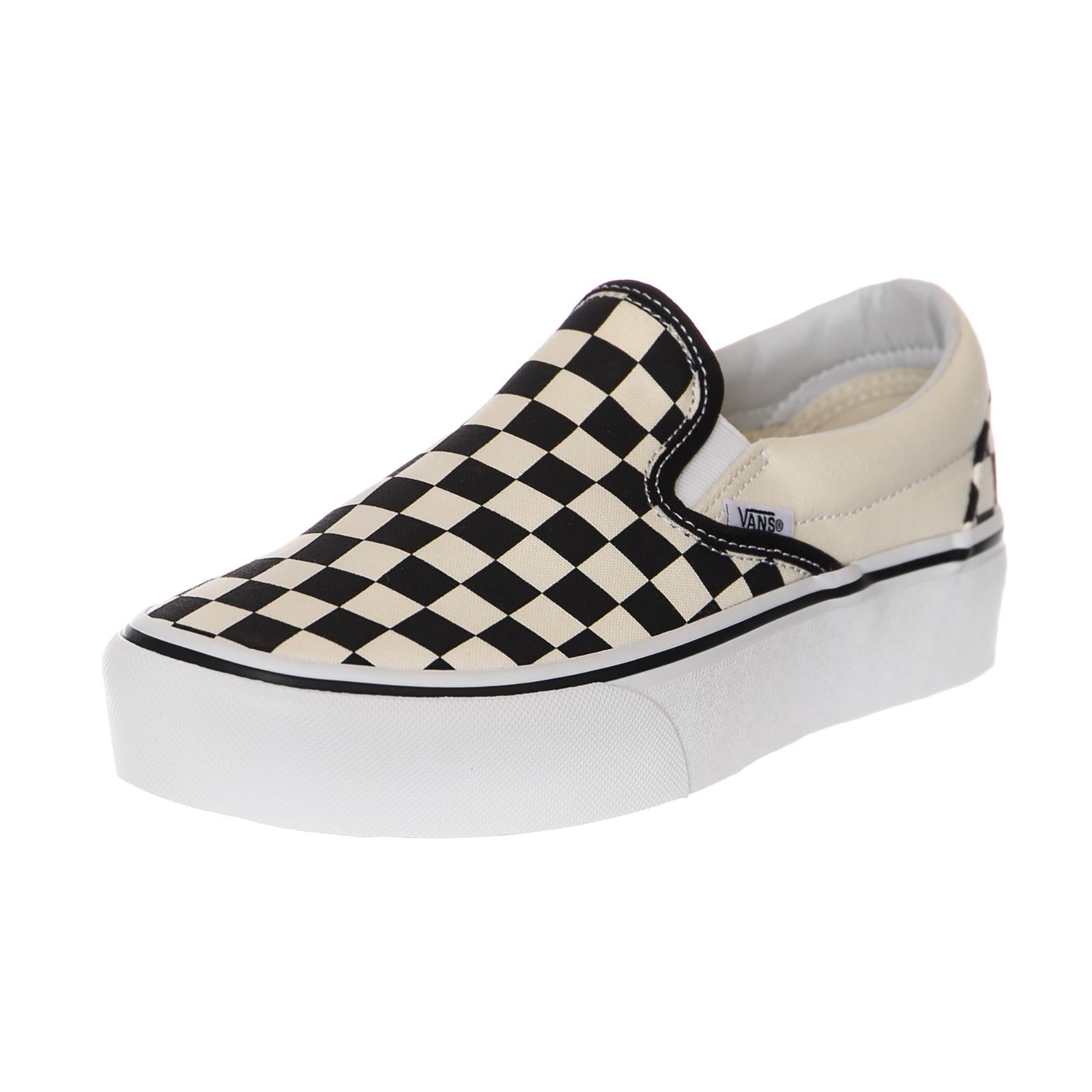 UA CLASSIC SLIP-ON P Blk WhtChcke V0018EBWW  VANS 