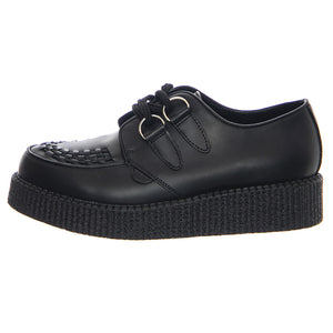 Wulfrun Shoes Black Leather - Scarpe Stringate Profilo Basso Uomo / Donna Nere UDSUM-C010X-BKL  UNDERGROUND 