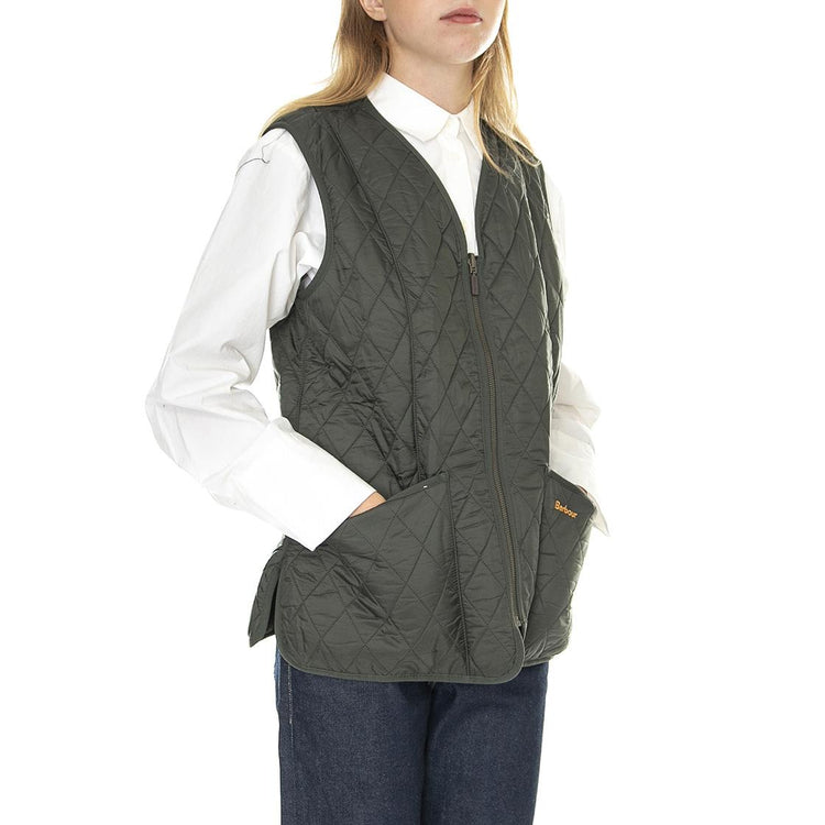 Lady Fleece Betty Dark Olive - Giacca Smanicata Invernale Donna Marrone FW22-LLI0003-OL71  BARBOUR 