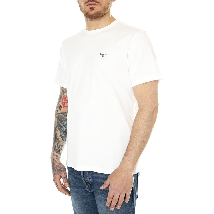 Essential Sports Tee Whisper White - Maglietta Girocollo Uomo Bianca SS24-MTS0331-WH32  BARBOUR 
