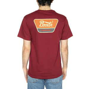 Linwood S/S STT Logo - Maglietta Girocollo Uomo Bordeaux 16172-IBPOC  BRIXTON 