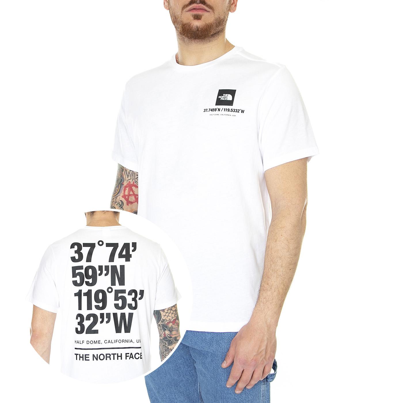 M Coordinates S/S Eu TNF White - Maglietta Girocollo Uomo Bianca NF0A826XFN41  THE NORTH FACE 