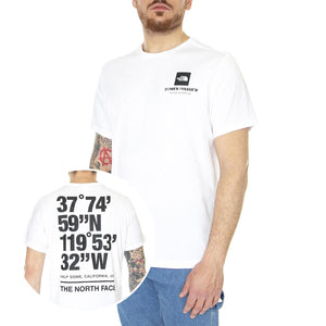 M Coordinates S/S Eu TNF White - Maglietta Girocollo Uomo Bianca NF0A826XFN41  THE NORTH FACE 