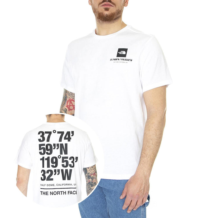 M Coordinates S/S Eu TNF White - Maglietta Girocollo Uomo Bianca NF0A826XFN41  THE NORTH FACE 