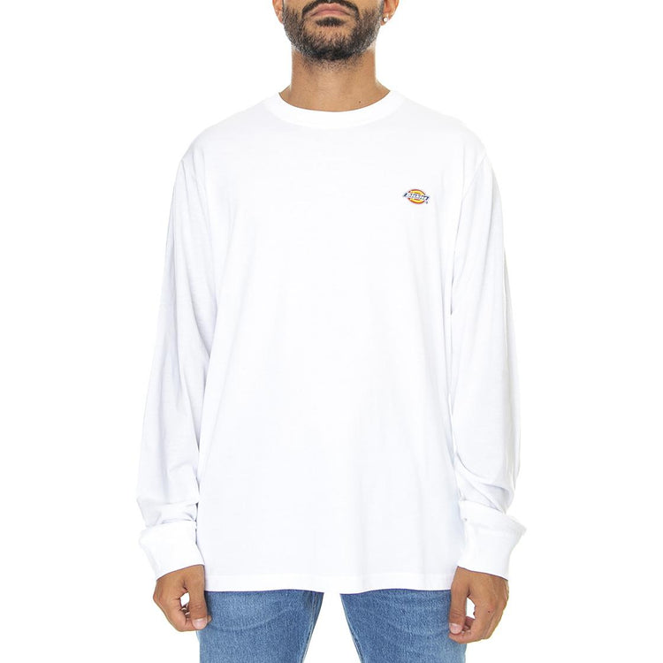 LS Mapleton Tee White - Maglietta Girocollo Maniche Lunghe Uomo Bianca DK0A4Y4RWHX1  DICKIES 