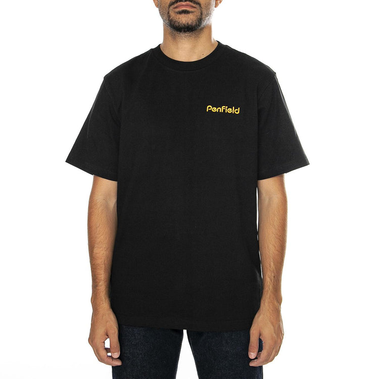 Embroidered Back T-Shirt Black - Maglietta Girocollo Uomo Nera PFD0340-023  PENFIELD 