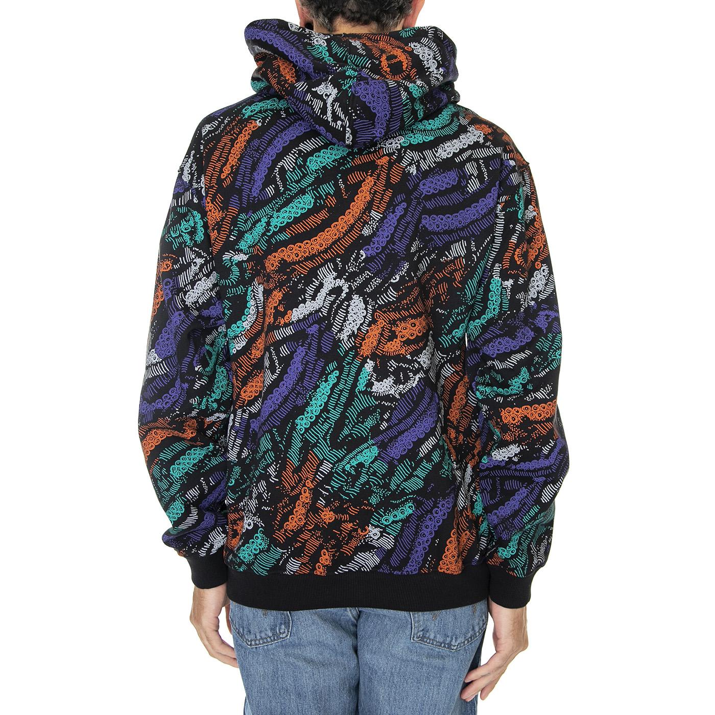 Deco Hoodie Multicolor - Felpa con Cappuccio Uomo Nera / Multicolore 22WOSH09-MULTICOLOR  OCTOPUS 