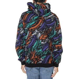 Deco Hoodie Multicolor - Felpa con Cappuccio Uomo Nera / Multicolore 22WOSH09-MULTICOLOR  OCTOPUS 