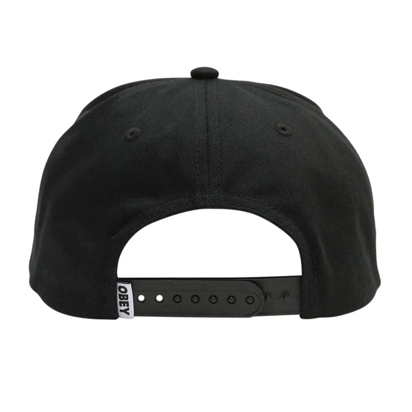 Obey Transport 5 Panel Snapback - Cappellino con Visiera Nero 100490111-BLK  OBEY 