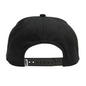 Obey Transport 5 Panel Snapback - Cappellino con Visiera Nero 100490111-BLK  OBEY 