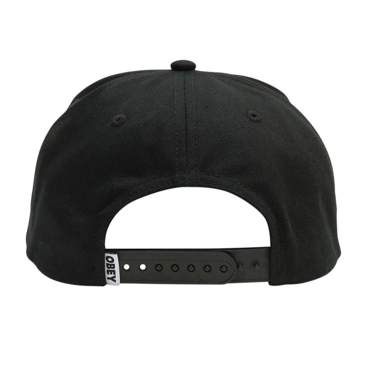 Obey Transport 5 Panel Snapback - Cappellino con Visiera Nero 100490111-BLK  OBEY 