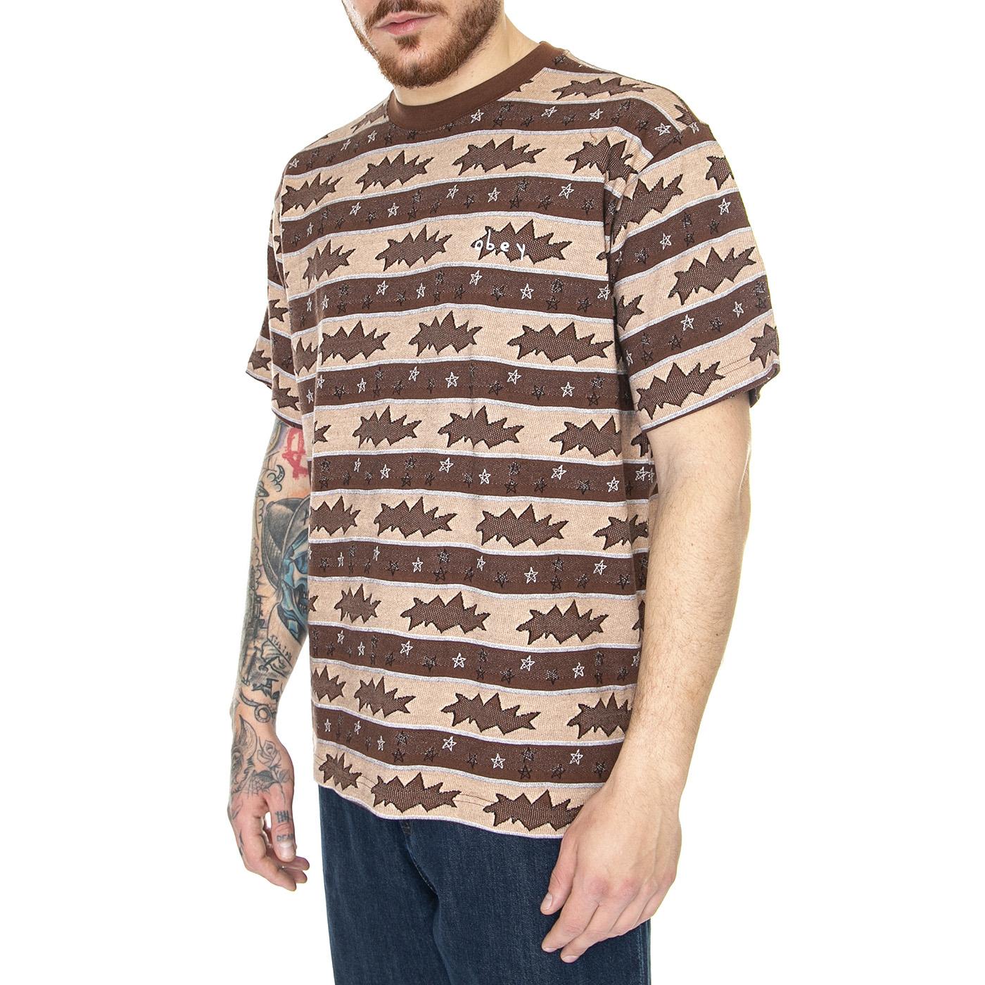 Snap Tee SS Sepia Multi - Maglietta Girocollo Uomo Multicolore 131080341-SEP  OBEY 