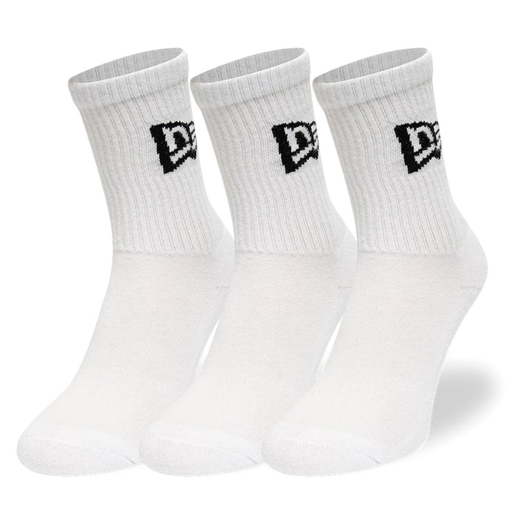 Flag Crew Socks White - Set da Tre Paia di Calzini Bianchi 131113558  NEW ERA 