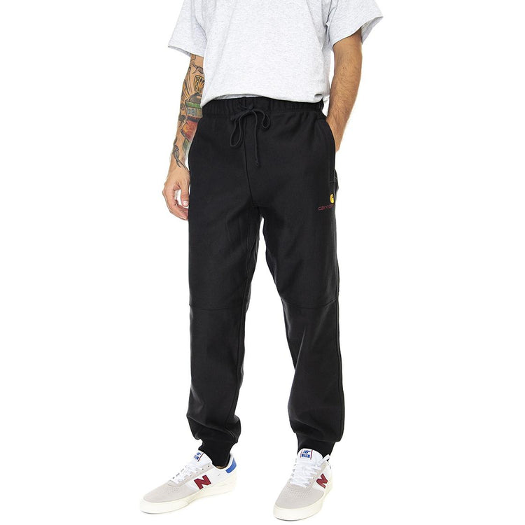 American Script Jogging Pant Black - Pantaloni Casual in Felpa Uomo Neri I027042-89XX . CARHARTT WIP 