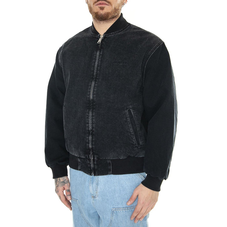 Paxon Bomber Black / Black /stone washed - Giacca Uomo Nera I033273.00E06  CARHARTT WIP 