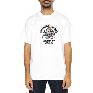 S/S Smart T-Shirt White - Maglietta Girocollo Uomo Bianca I033963.02XX  CARHARTT WIP 