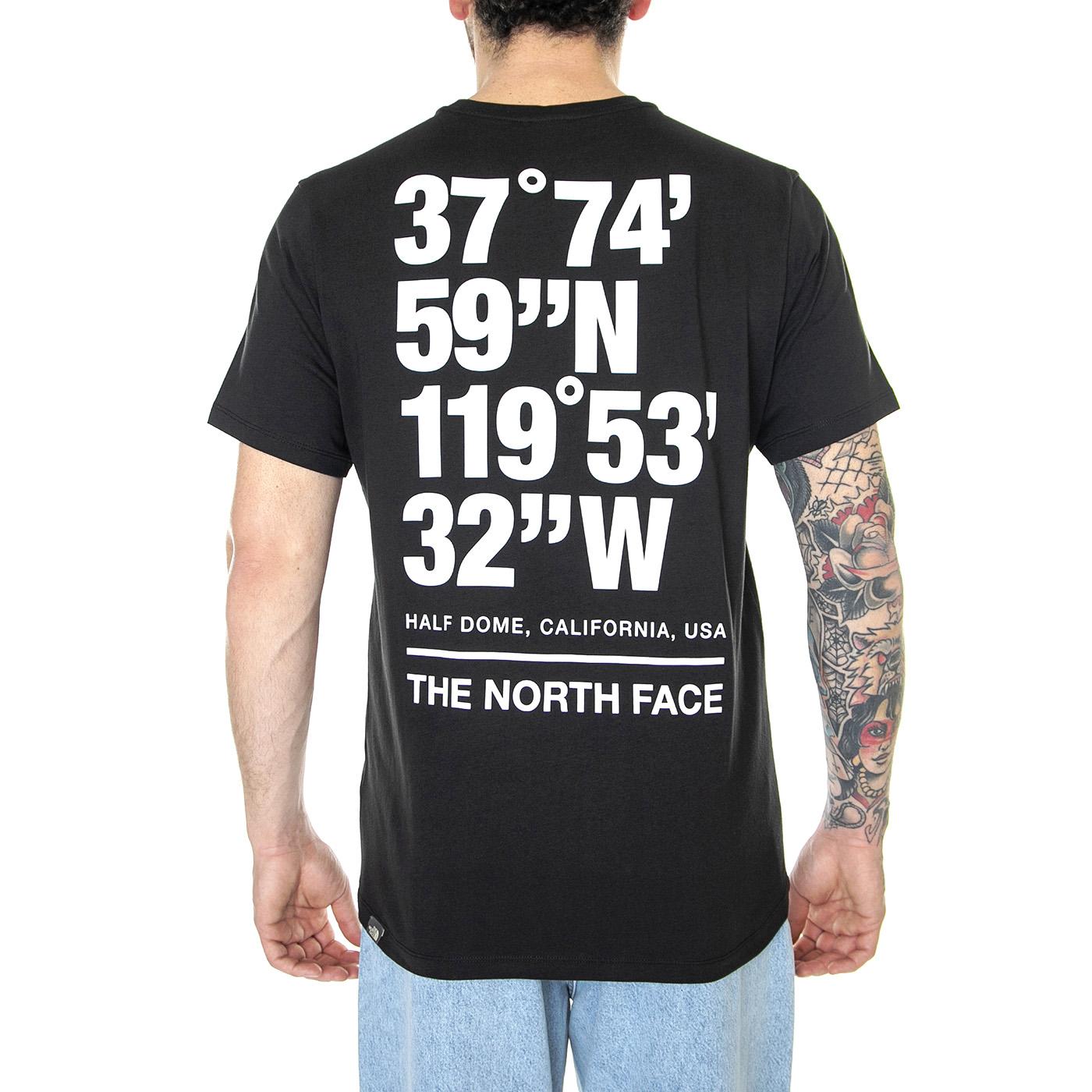 M Coordinates S/S Eu TNF Black - Maglietta Girocollo Uomo Nera NF0A826XJK31  THE NORTH FACE 