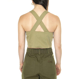 Chaleco corto espalda cruzada verde - Gilet Donna Verde 41W/11268  WILD PONY 