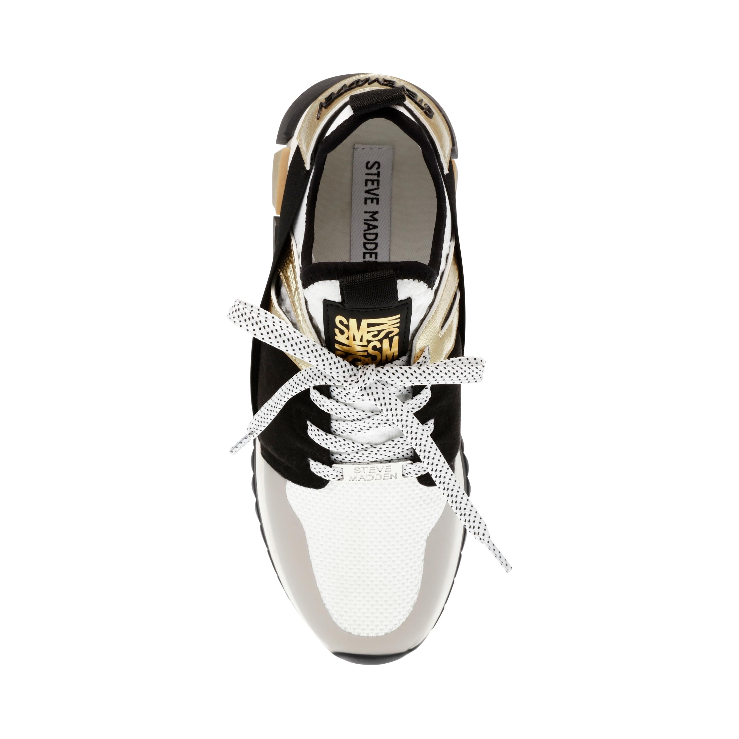 Decend Black / Gold - Scarpe Stringate Profilo Basso Donna Multicolore SMPDECEND-363  STEVE MADDEN 