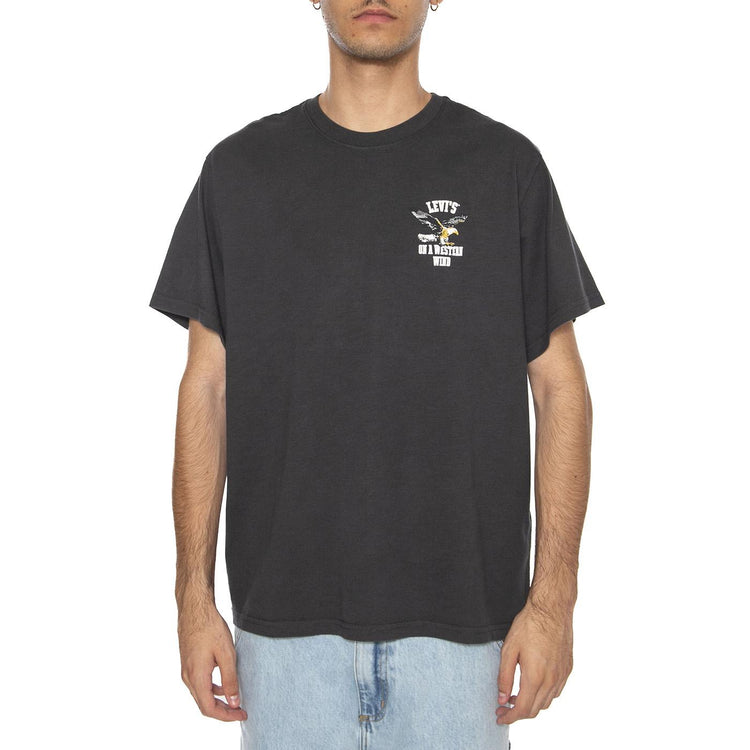 SS Relaxed Fit Tee Western Wind Eagle 1 Black - Maglietta Girocollo Uomo Nera 16143-2050  LEVIS 