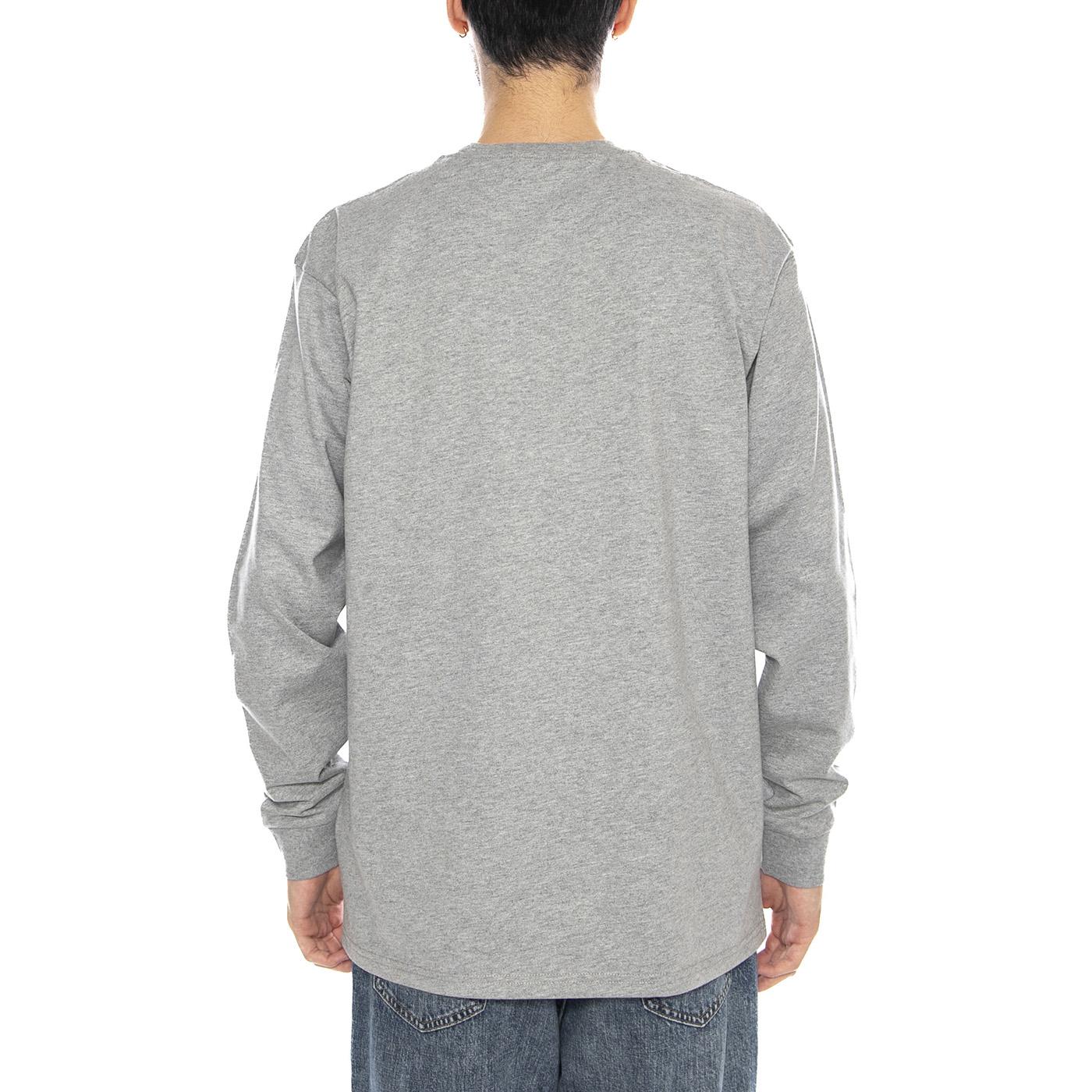 L/S Chase T-Shirt - Maglietta Maniche Lunghe Uomo Grigia I026392 00MXX CARHARTT WIP 