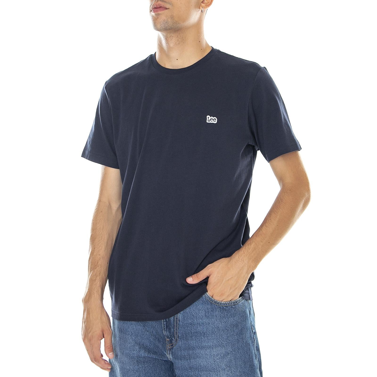 Patch Logo - Maglietta Girocollo Uomo Blu L60UFQ35  LEE 