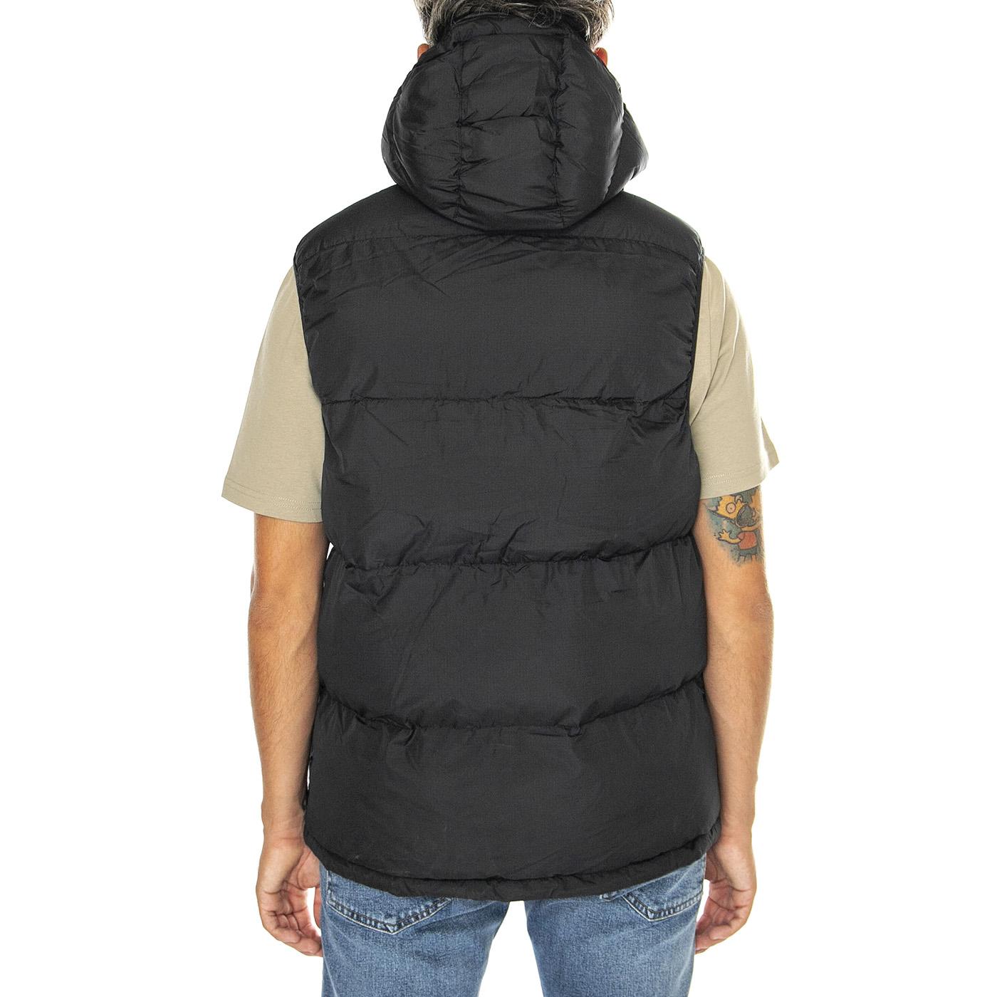 Hudson Script Angled Quilt Rip Black - Giacca Smanicata con Cappuccio Uomo Nera PFD0052-023  PENFIELD 