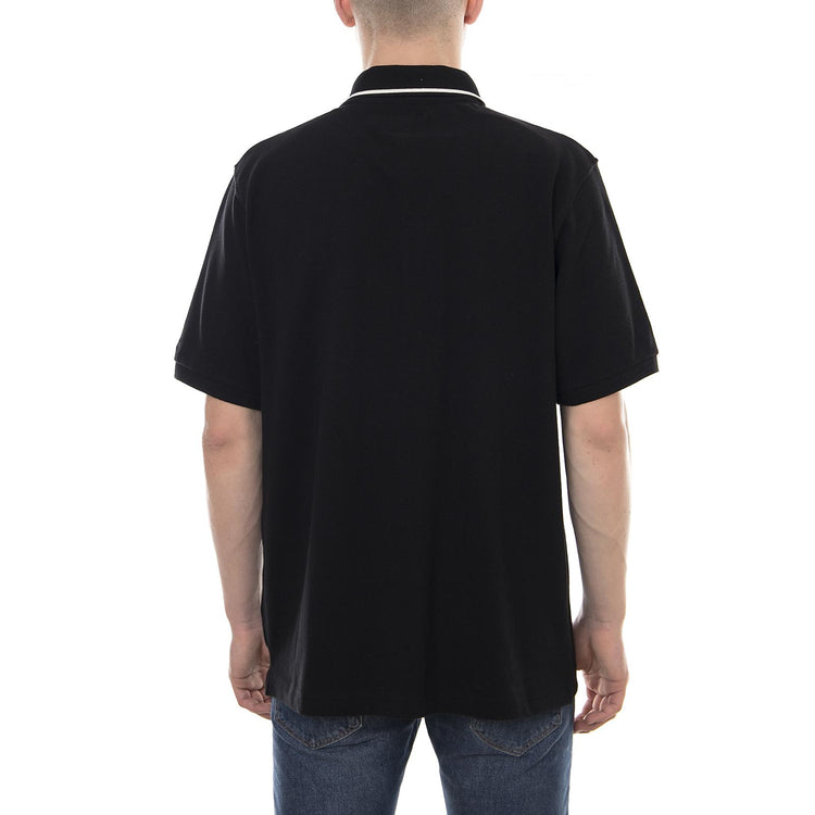 JULIAN FULL ZIP POLO BLACK 1140076-BLAC . STUSSY 