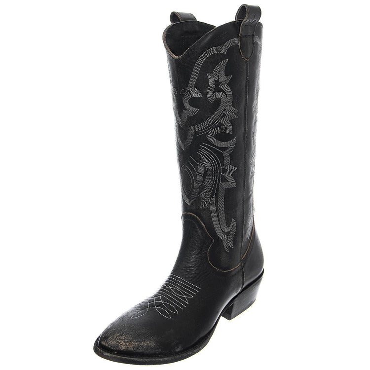 Macarena Boots - Taupo Moka / Stone Moka - Stivali Profilo Medio Donna Neri MZSMACARENA-004  MEZCALERO 