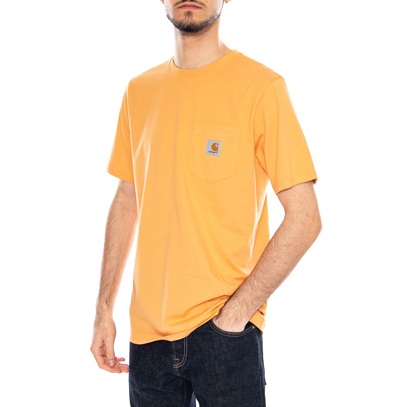 S/S Pocket T-Shirt Gentle Orange - Maglietta Girocollo Uomo Arancione I030434 3IAXX CARHARTT WIP 