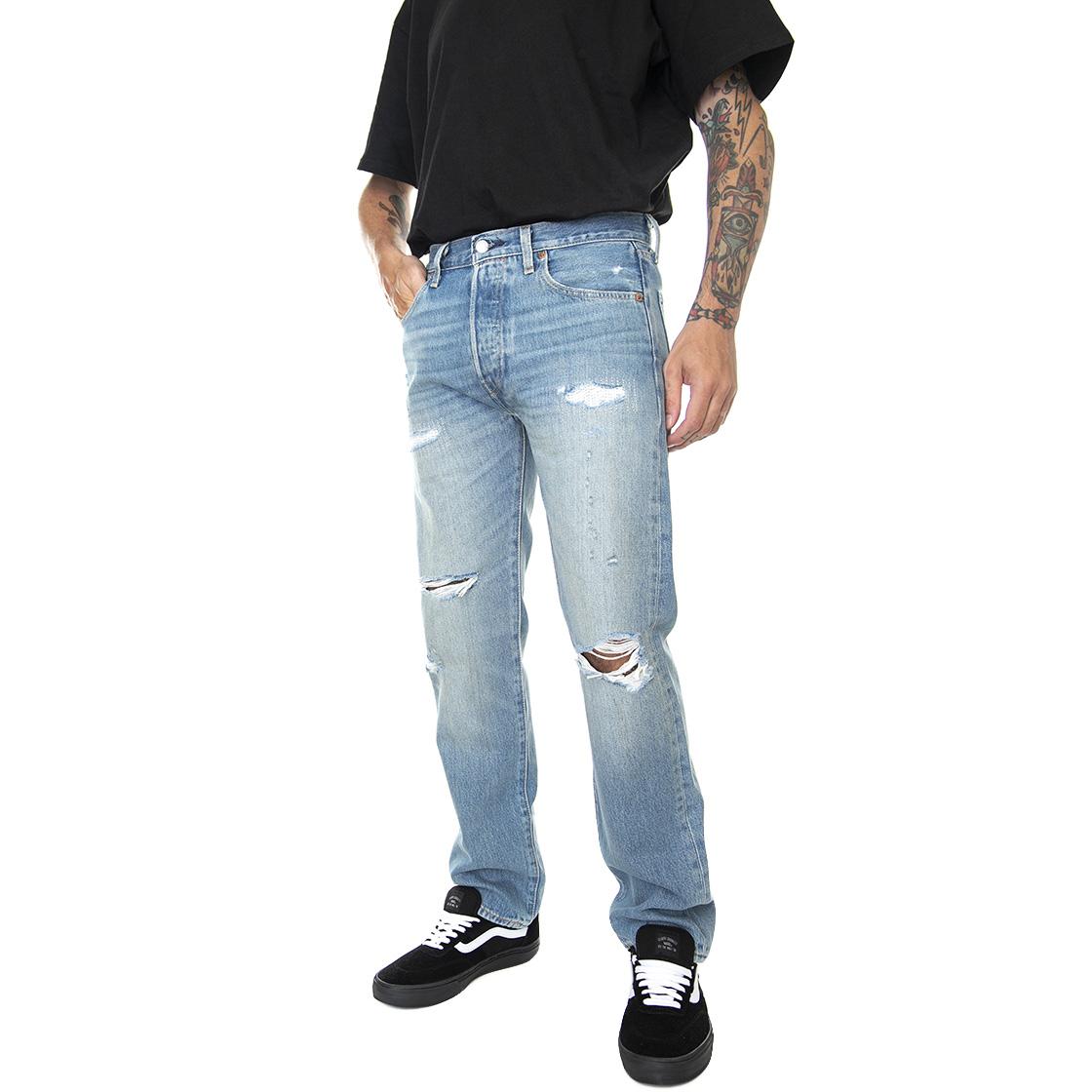 501 Levis Original Z0923 Light Indigo - Pantaloni Denim Jeans Uomo Blu 00501-3324  LEVIS 