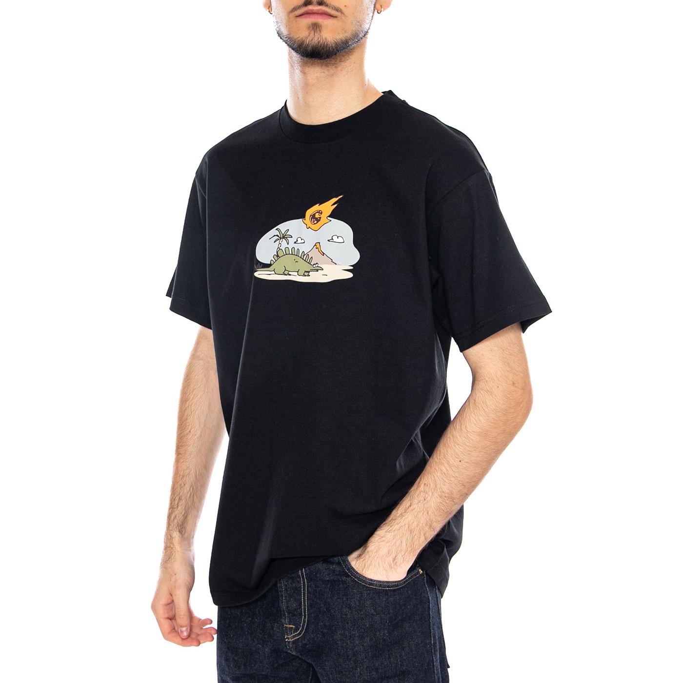 S/S Impact T-Shirt Black - Maglietta Girocollo Uomo Nera I036265 89XX CARHARTT WIP 