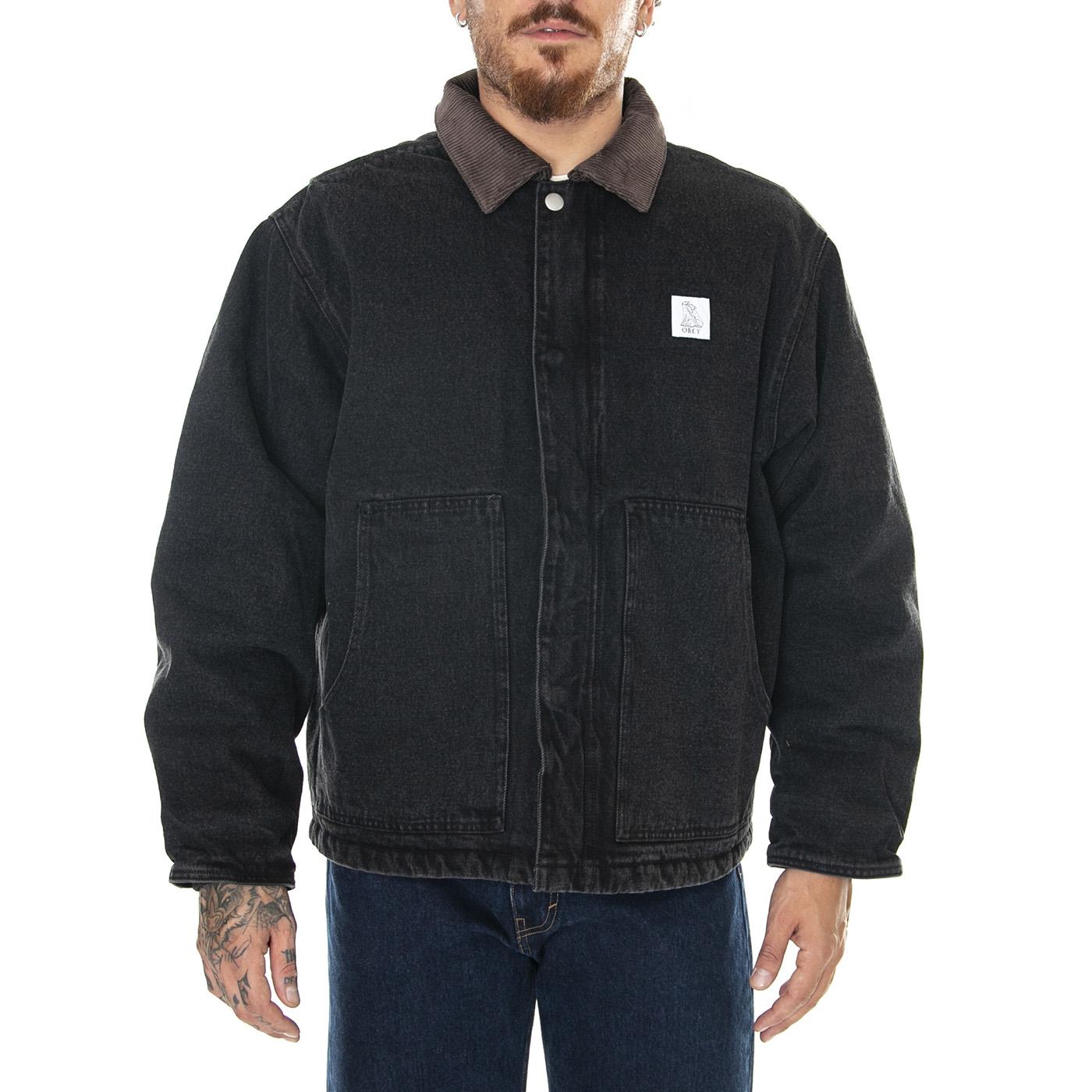 M' Work Around Jacket Faded Black - Giacca Invernale Uomo Nera 121800541-FBL  OBEY 