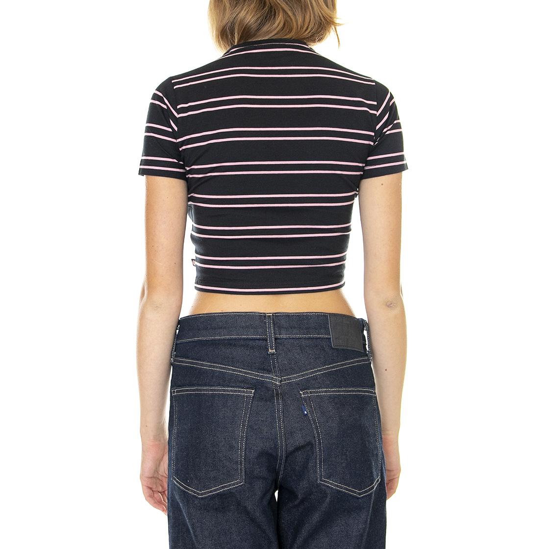 Westover Stripe Tee SS w Black / Foxglove - Maglietta Girocollo Donna Nera / Multicolore DK0A4Y1DD391  DICKIES 