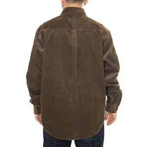 L/S Flint Shirt Chocolate rinsed - Camicia Uomo Marrone I029442.2Y02  CARHARTT WIP 