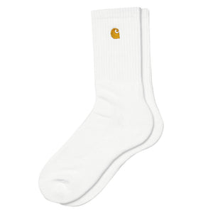 Chase Socks White / Gold - Calzini Bianchi I029421.00R.XX.06 . CARHARTT WIP 
