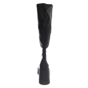GOODBYE BLACK DRESS STRETCH PU - Stivali Alti Donna Neri WSSGOODBYE-BLK . WINDSOR SMITH 
