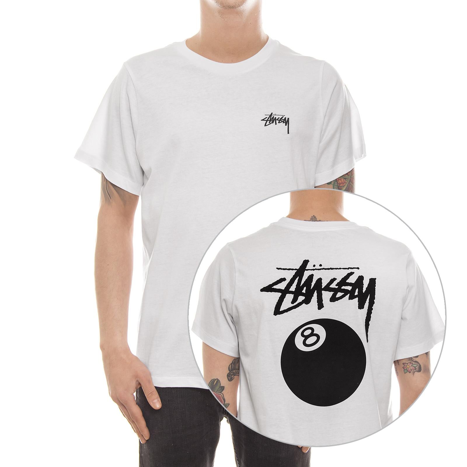 8 BALL BOYFRIEND TEE WHITE 2902884-WHITE  STUSSY 
