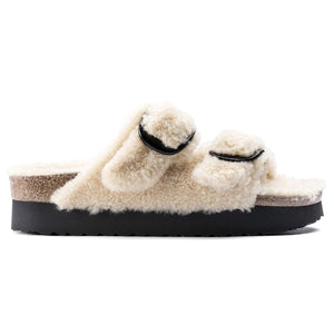 Arizona Shearling Big Buckle - Teddy Eggshell - Sandali Donna Beige 1017642  BIRKENSTOCK 