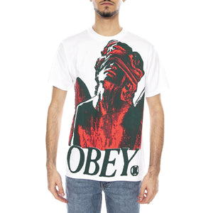 Obey Blindfold Tee -- Maglietta Girocollo Uomo Bianca 165264206 WHT OBEY 