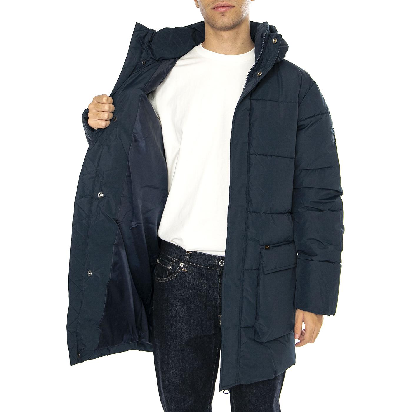 Long Puffer Jacket Rivet Navy - Giacca Uomo Blu 112355663-BLUE  LEE 