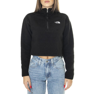 W Crop High Pile Fleece Tnf Black - Felpa Donna Nera NF0A5IIGJK31  THE NORTH FACE 