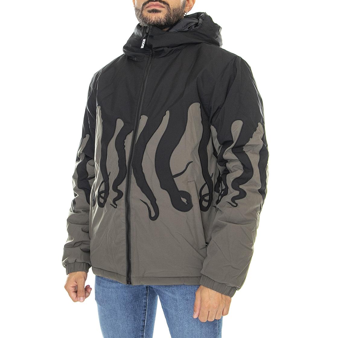 Octopus Layer Puff Jacket Army - Giacca con Cappuccio Uomo Verde / Multicolore 22WOJH01-ARMY  OCTOPUS 